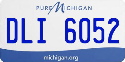 MI license plate DLI6052