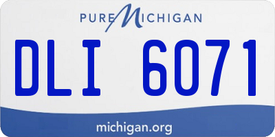 MI license plate DLI6071