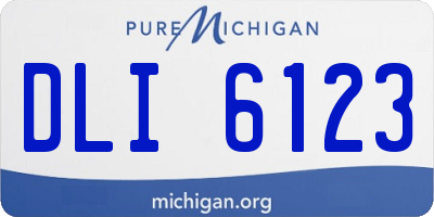 MI license plate DLI6123