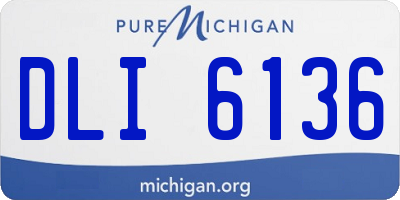 MI license plate DLI6136