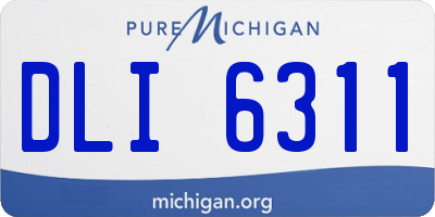 MI license plate DLI6311