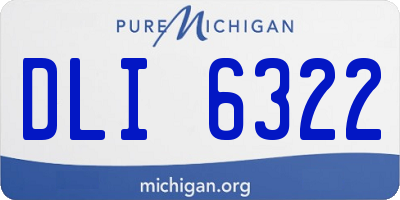 MI license plate DLI6322