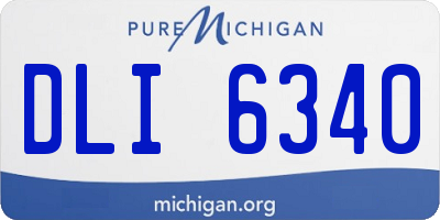 MI license plate DLI6340