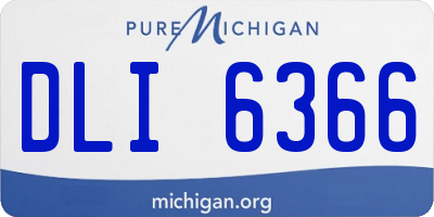 MI license plate DLI6366