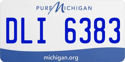 MI license plate DLI6383