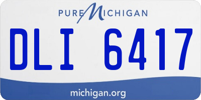 MI license plate DLI6417