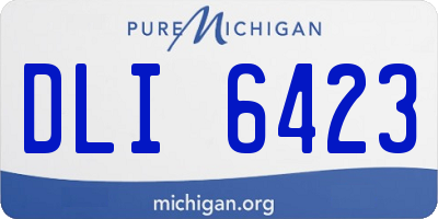 MI license plate DLI6423