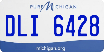 MI license plate DLI6428
