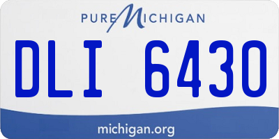 MI license plate DLI6430