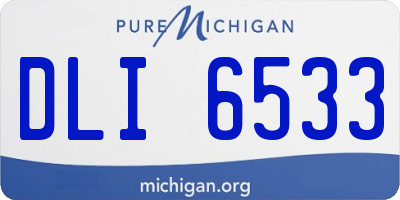 MI license plate DLI6533