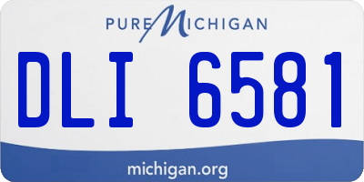 MI license plate DLI6581