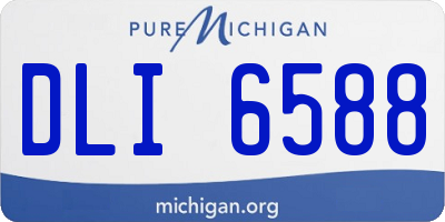 MI license plate DLI6588