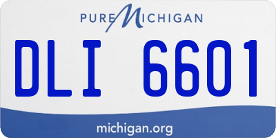 MI license plate DLI6601