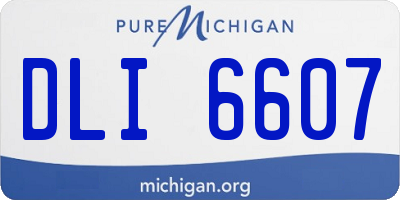 MI license plate DLI6607