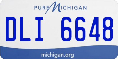 MI license plate DLI6648