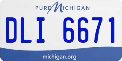 MI license plate DLI6671