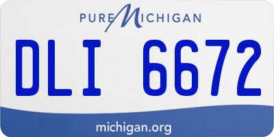MI license plate DLI6672