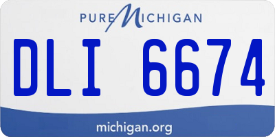 MI license plate DLI6674