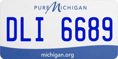 MI license plate DLI6689