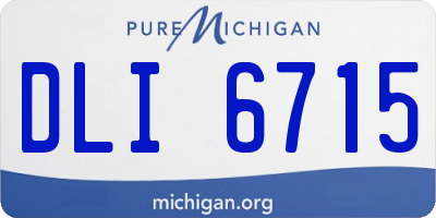 MI license plate DLI6715