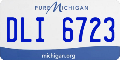 MI license plate DLI6723