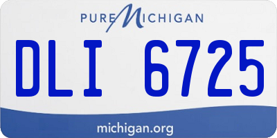 MI license plate DLI6725