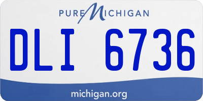 MI license plate DLI6736