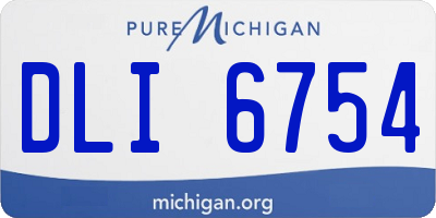 MI license plate DLI6754