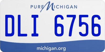 MI license plate DLI6756