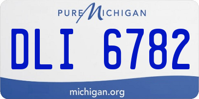 MI license plate DLI6782