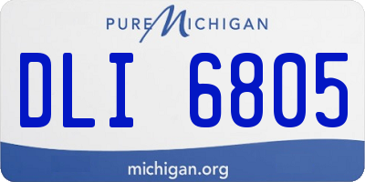 MI license plate DLI6805