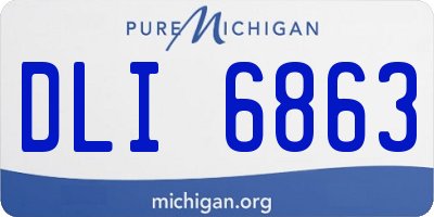 MI license plate DLI6863