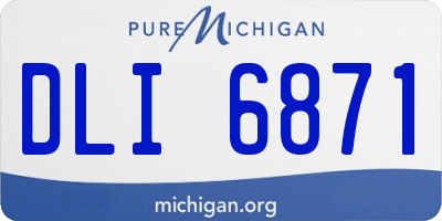 MI license plate DLI6871