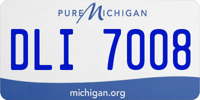 MI license plate DLI7008