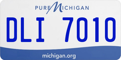 MI license plate DLI7010