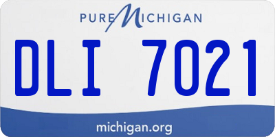 MI license plate DLI7021