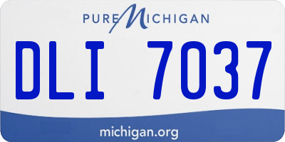 MI license plate DLI7037