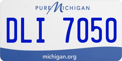 MI license plate DLI7050