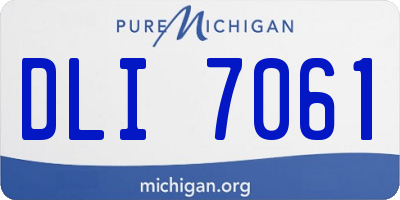MI license plate DLI7061