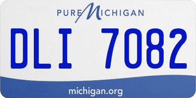 MI license plate DLI7082