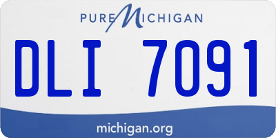MI license plate DLI7091