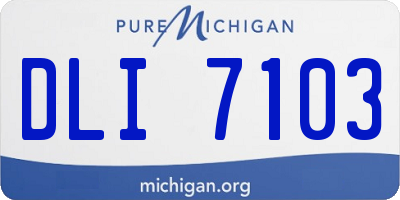 MI license plate DLI7103