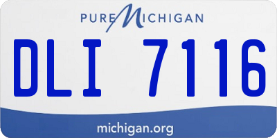 MI license plate DLI7116