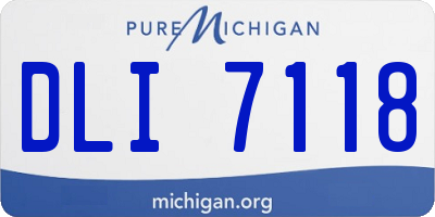 MI license plate DLI7118