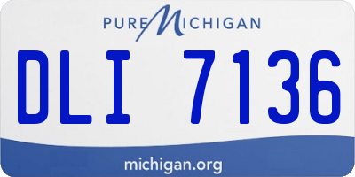 MI license plate DLI7136
