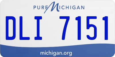 MI license plate DLI7151
