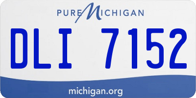 MI license plate DLI7152