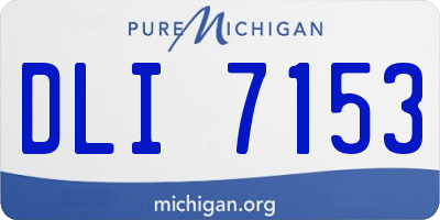 MI license plate DLI7153
