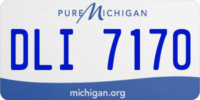 MI license plate DLI7170
