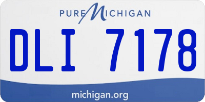 MI license plate DLI7178